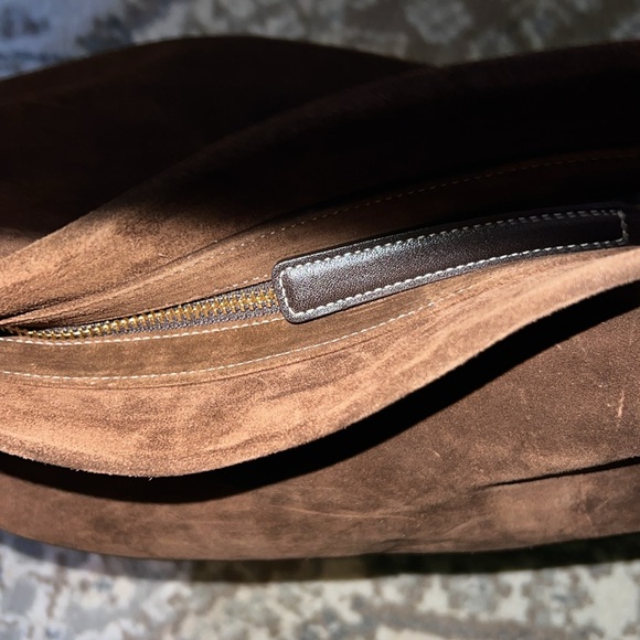 COACH 9196 VINTAGE LEGACY SAC CHOCOLATE BROWN SUEDE LEATHER XL BUCKET/DUFFLE - Picture 12 of 16